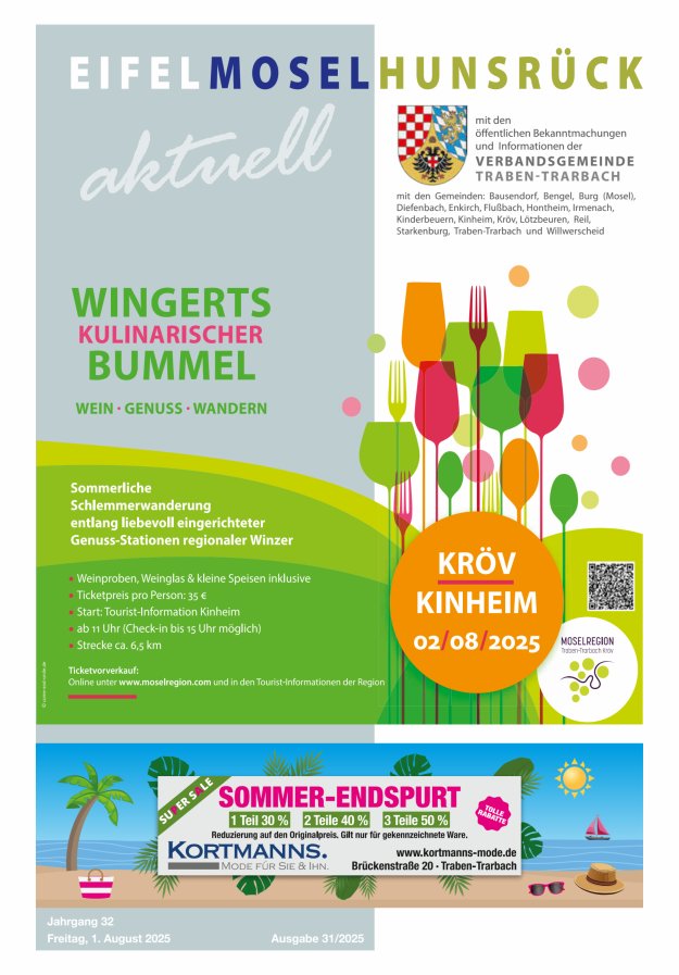 Eifel-Mosel-Hunsrück aktuell VG Traben-Trarbach Titelblatt 31/2025