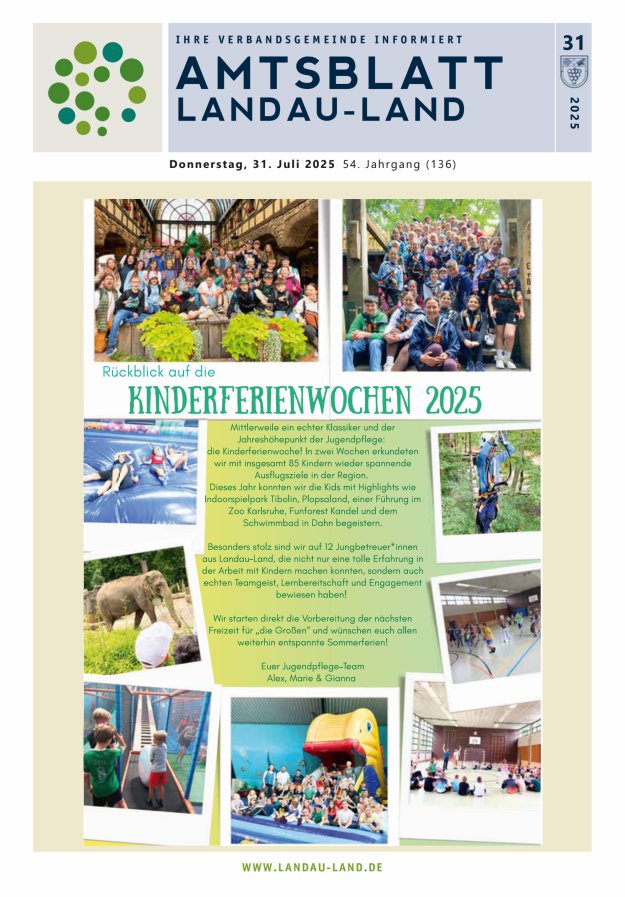 Amtsblatt VG Landau-Land Titelblatt 31/2025