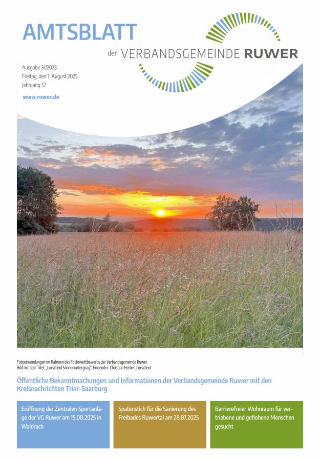 Amtsblatt VG Ruwer Titelblatt 31/2025