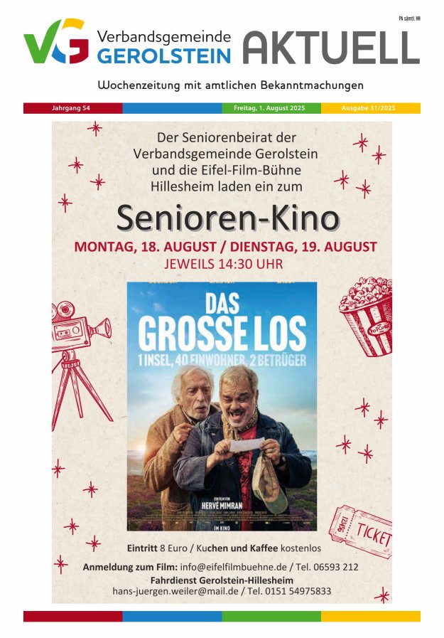 Verbandsgemeinde Gerolstein aktuell Titelblatt 31/2025