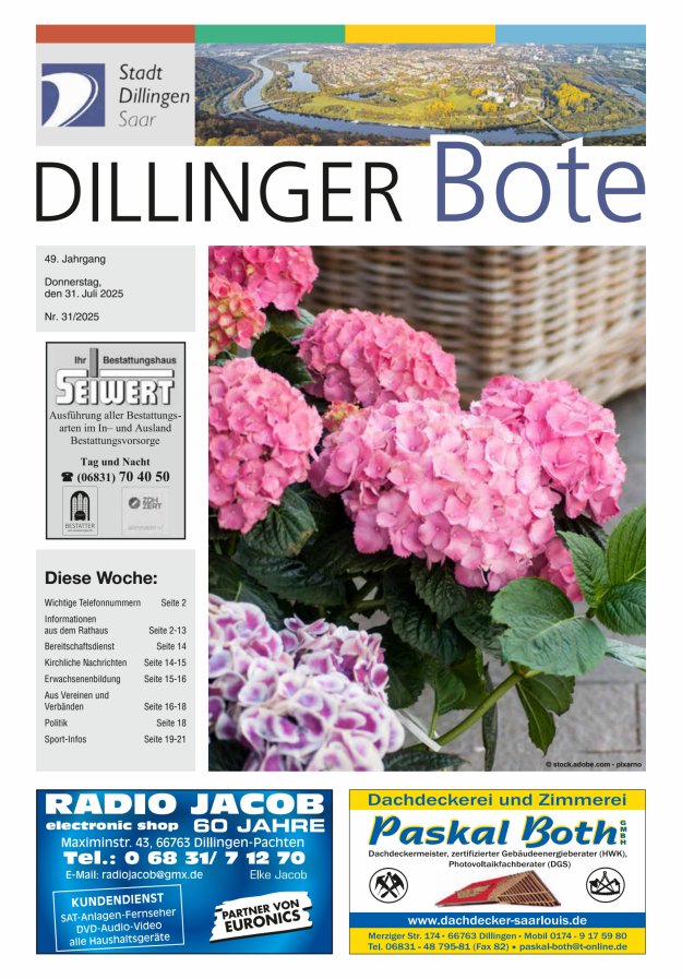Dillinger Bote Titelblatt 31/2025