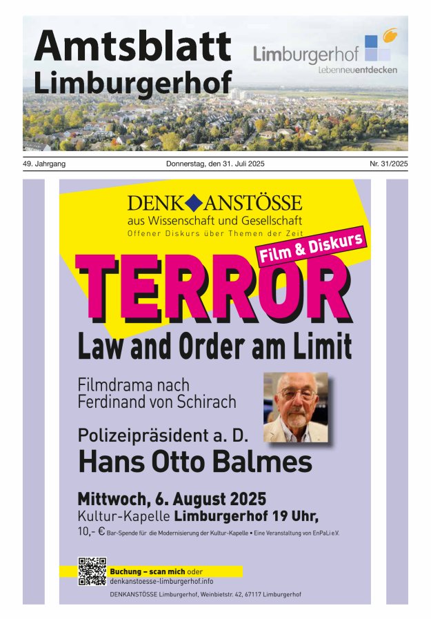 Amtsblatt Limburgerhof Titelblatt 31/2025