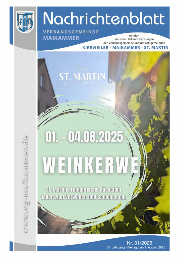 Nachrichtenblatt VG Maikammer Titelblatt 31/2025