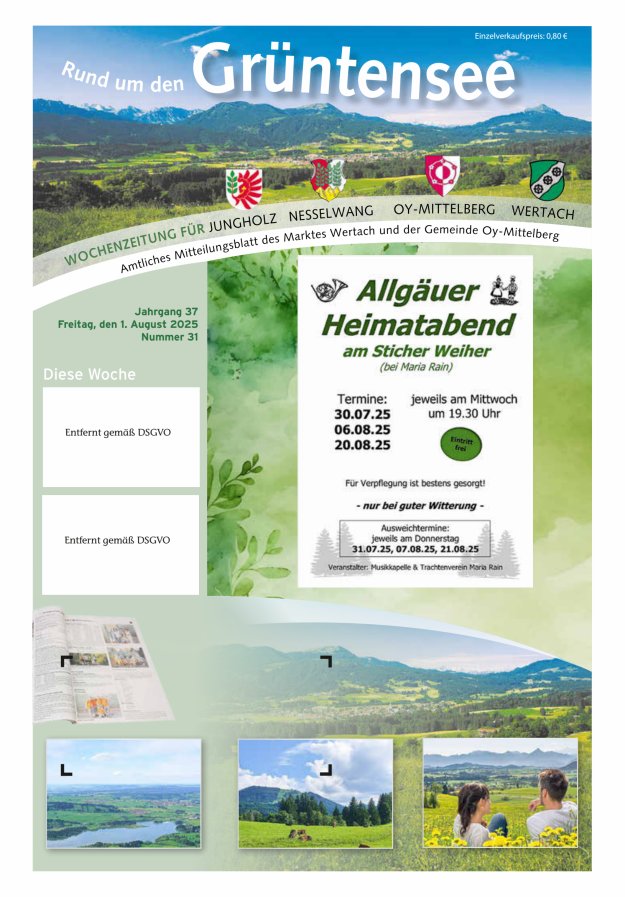 Rund um den Grüntensee Titelblatt 31/2025