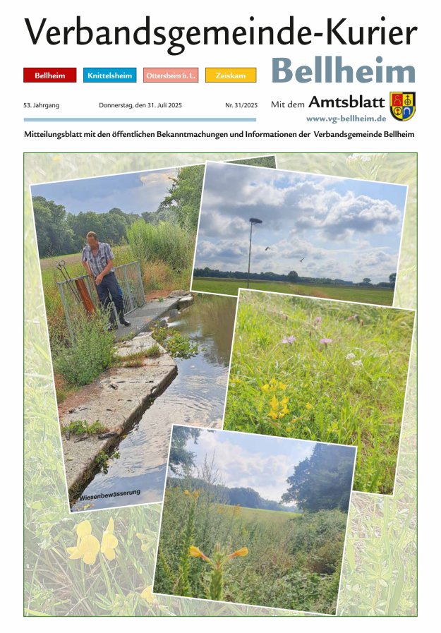 Verbandsgemeinde-Kurier Bellheim Titelblatt 31/2025
