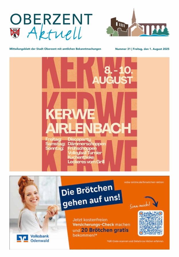 Oberzent aktuell Titelblatt 31/2025