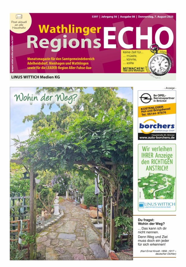 Wathlinger RegionsEcho Titelblatt 08/2025