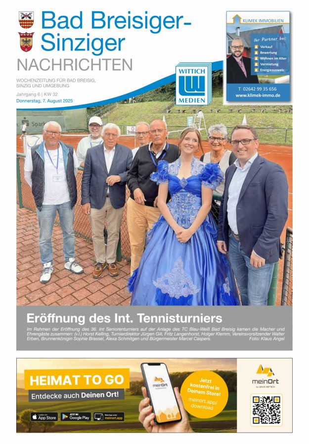 Bad Breisiger-Sinziger Nachrichten Titelblatt 32/2025