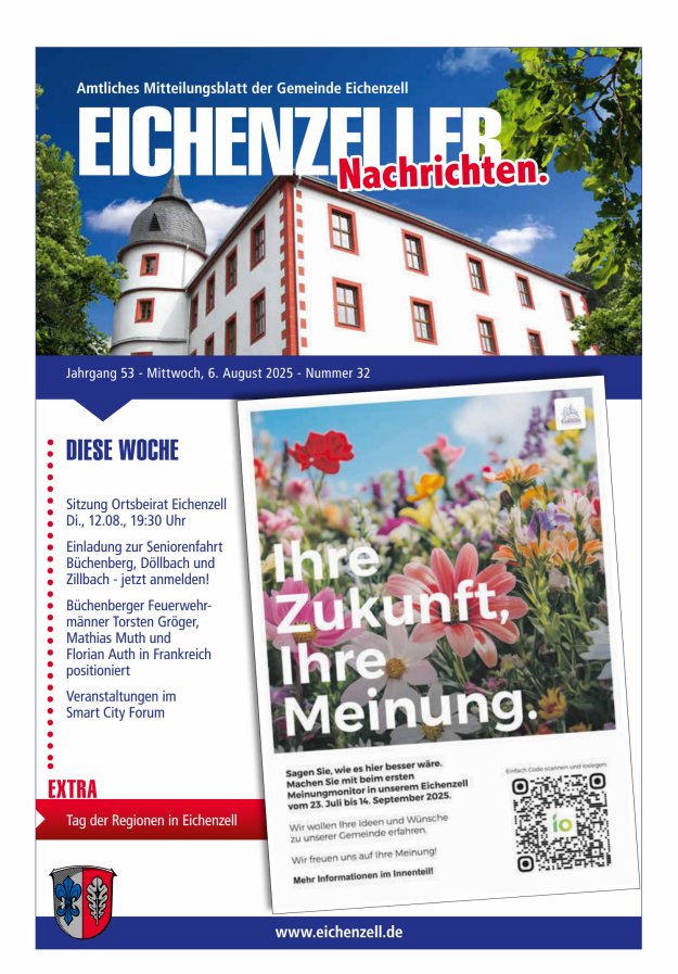 Amtliches Mitteilungsblatt der Gemeinde Eichenzell Titelblatt 32/2025