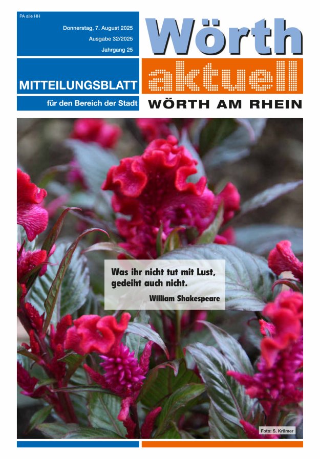 Wörth aktuell Titelblatt 32/2025