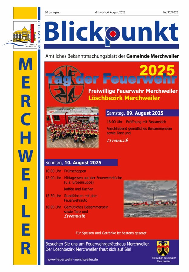 Blickpunkt Merchweiler Titelblatt 32/2025