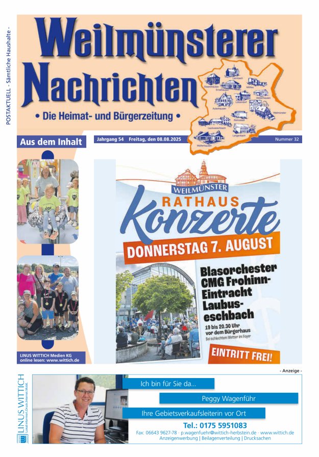 Weilmünsterer Nachrichten Titelblatt 32/2025