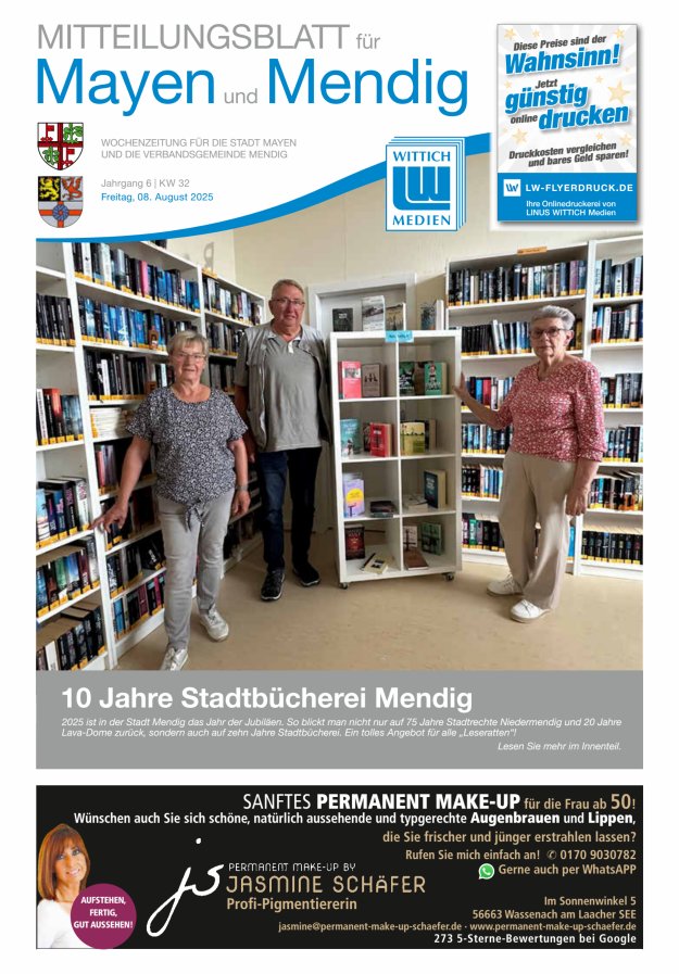 Mitteilungsblatt für Mayen und Mendig Titelblatt 32/2025