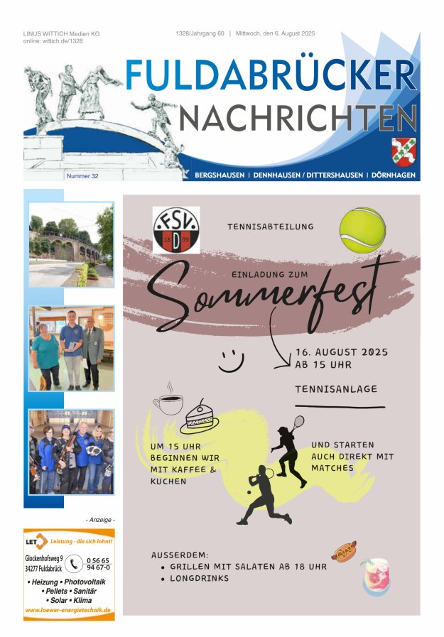 Fuldabrücker Nachrichten Titelblatt 32/2025