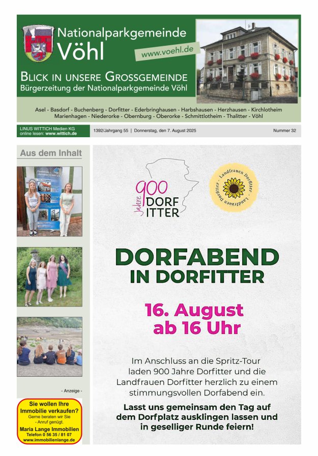 Blick in unsere Grossgemeinde Titelblatt 32/2025