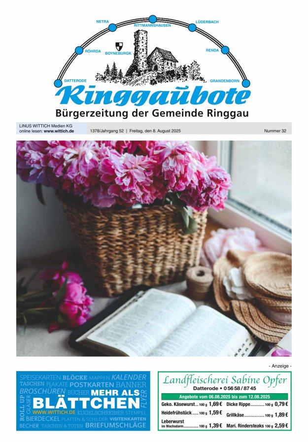 Ringgaubote Titelblatt 32/2025