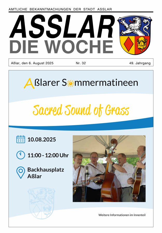Asslar - Die Woche Titelblatt 32/2025