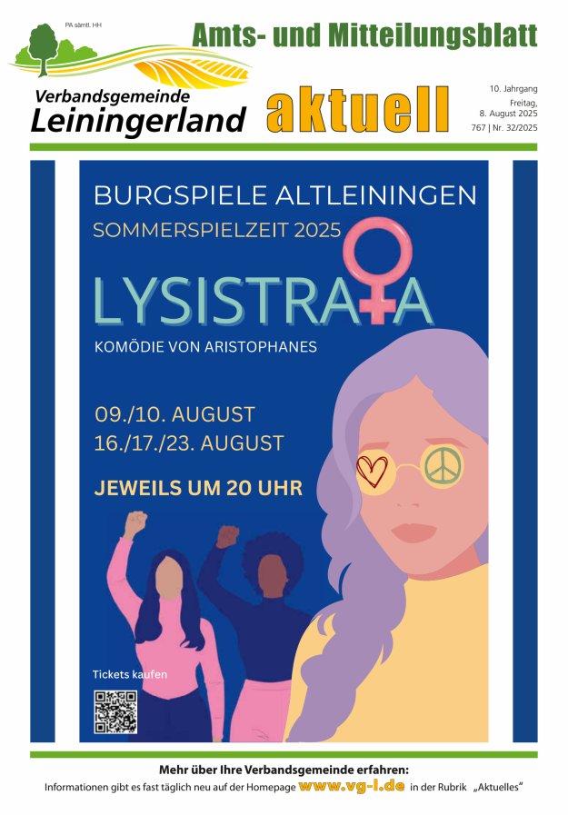 VG Leiningerland aktuell Titelblatt 32/2025