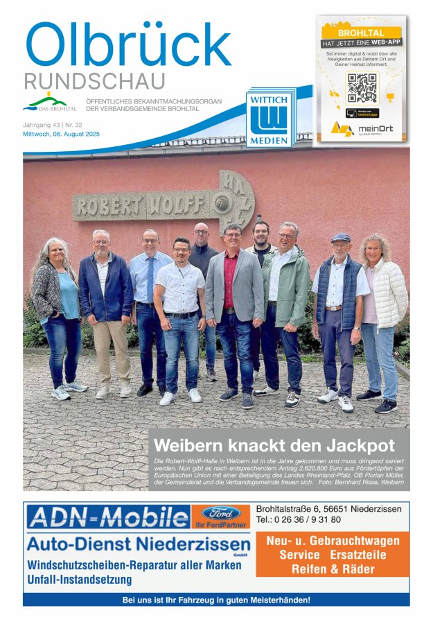 Olbrück Rundschau Titelblatt 32/2025