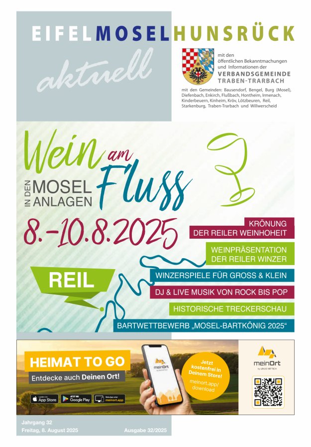 Eifel-Mosel-Hunsrück aktuell VG Traben-Trarbach Titelblatt 32/2025