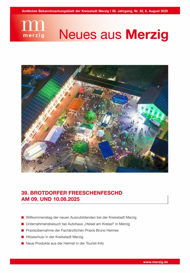 Neues aus Merzig Titelblatt 32/2025