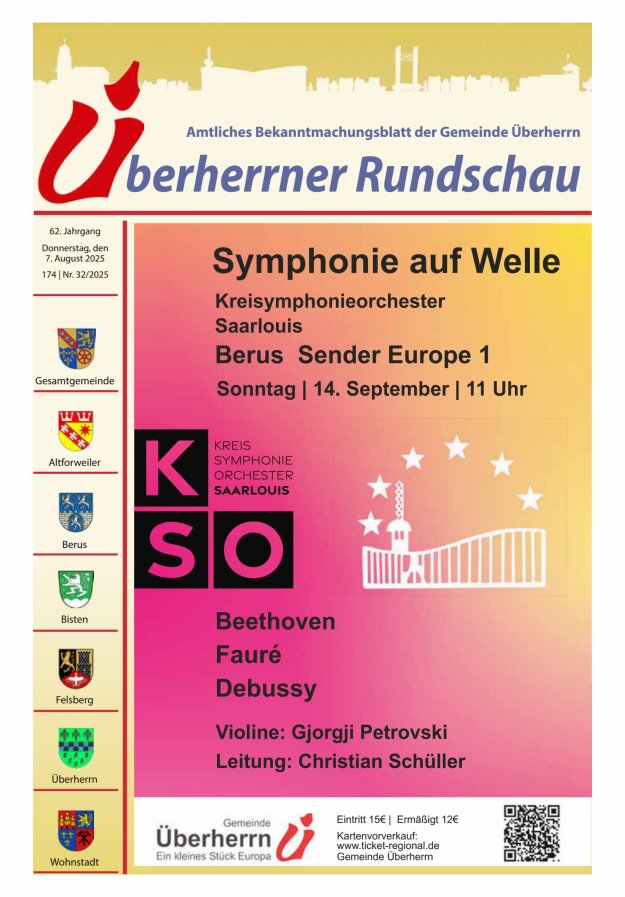 Überherrner Rundschau Titelblatt 32/2025