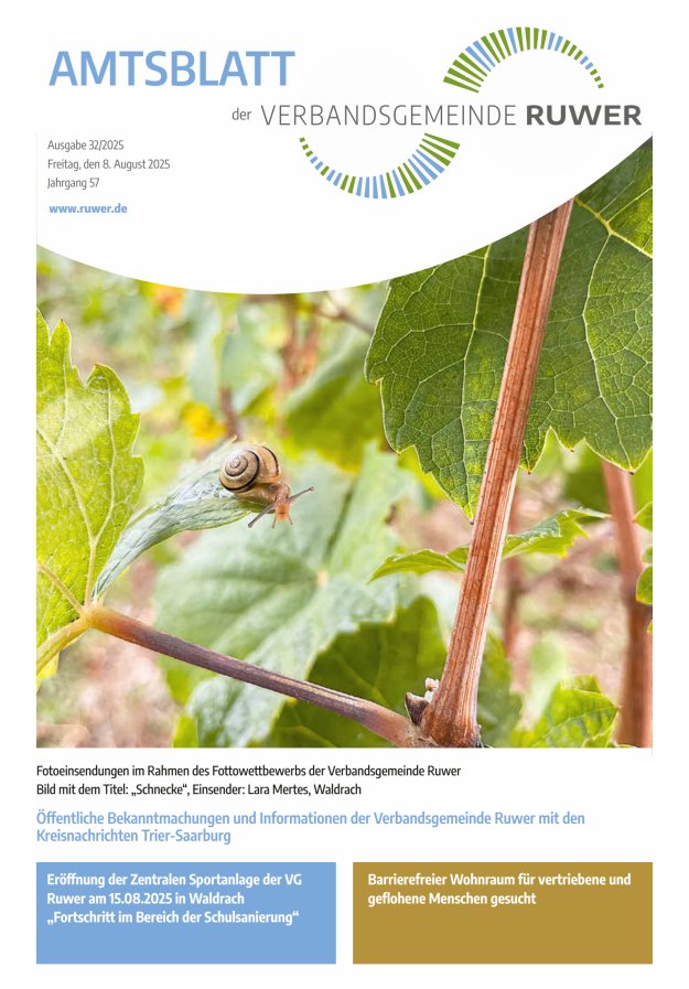 Amtsblatt VG Ruwer Titelblatt 32/2025