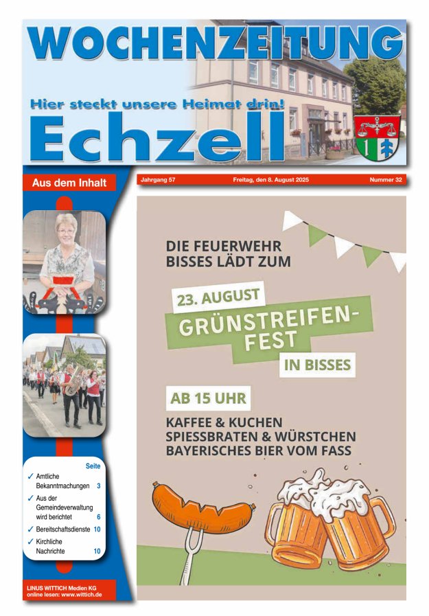Wochenzeitung für die Gemeinde Echzell Titelblatt 32/2025