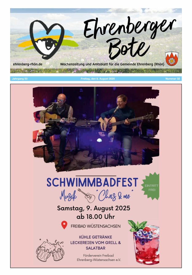 Ehrenberger Bote Titelblatt 32/2025
