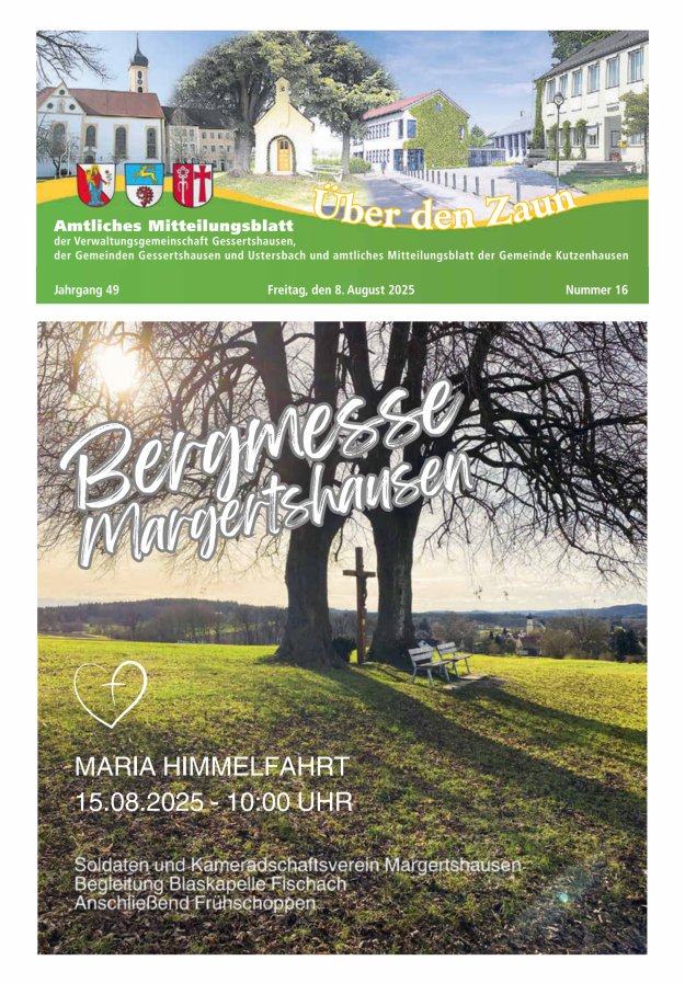 Über den Zaun Titelblatt 16/2025