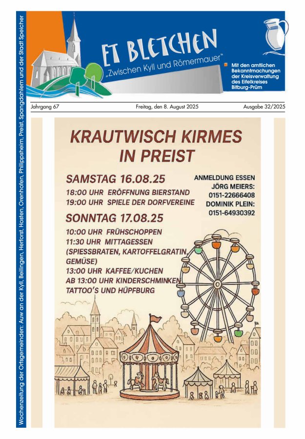 Et Bletchen VG Speicher Titelblatt 32/2025