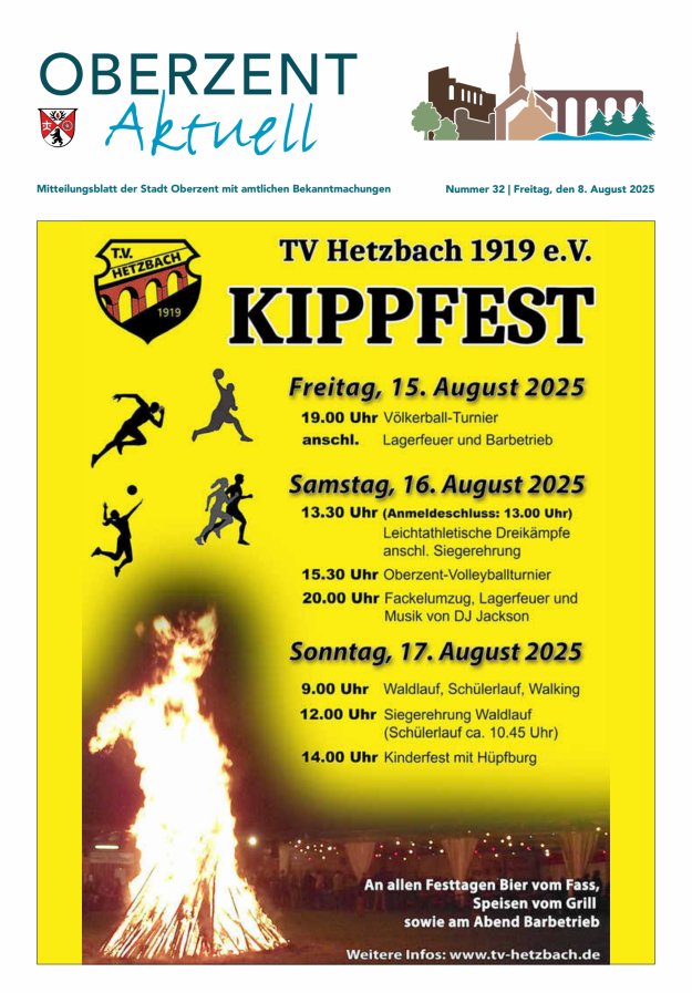Oberzent aktuell Titelblatt 32/2025