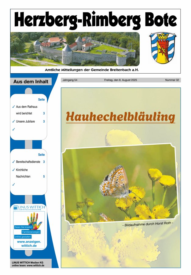 Herzberg-Rimberg Bote Titelblatt 32/2025