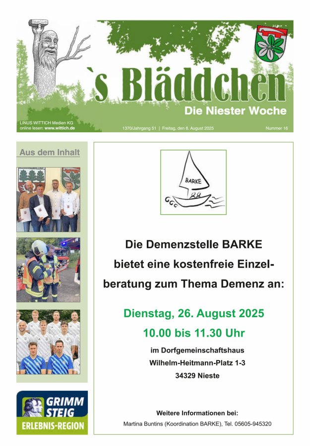 Niester Woche Titelblatt 16/2025