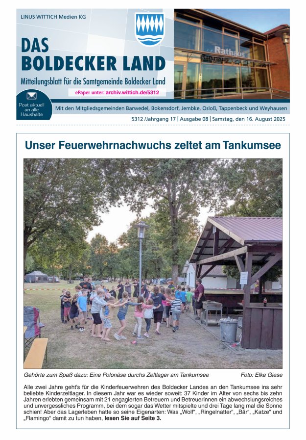 Samtgemeinde Boldecker Land Titelblatt 08/2025