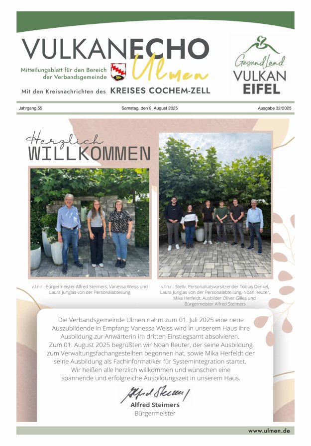 Vulkan Echo VG Ulmen Titelblatt 32/2025