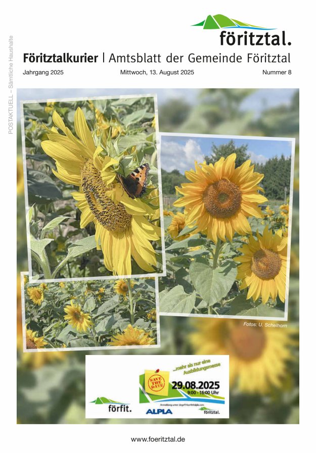 Amtsblatt der Gemeinde Föritztal Titelblatt 08/2025