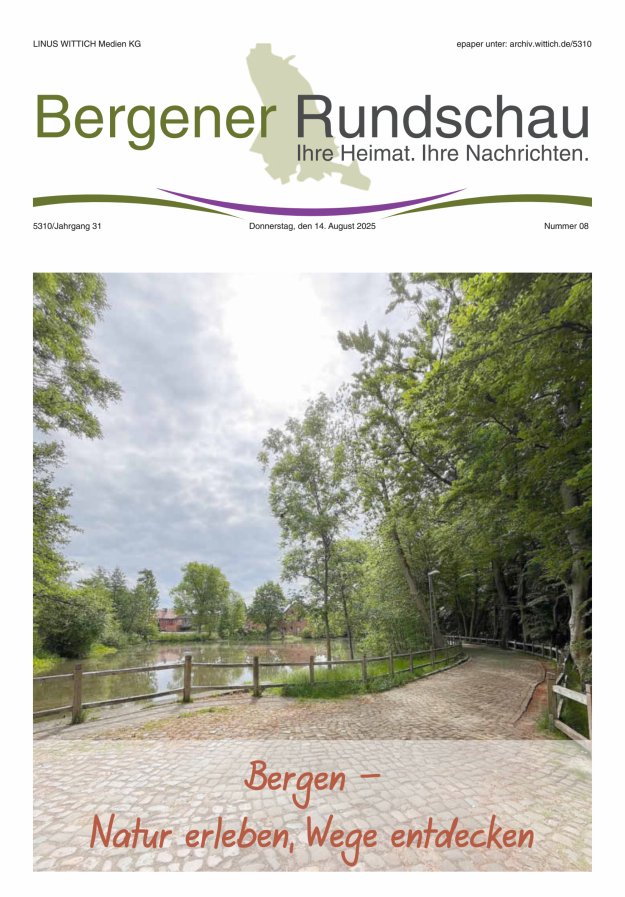 Bergener Rundschau Titelblatt 08/2025