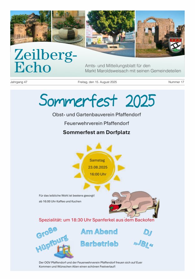 Zeilberg-Echo Titelblatt 17/2025