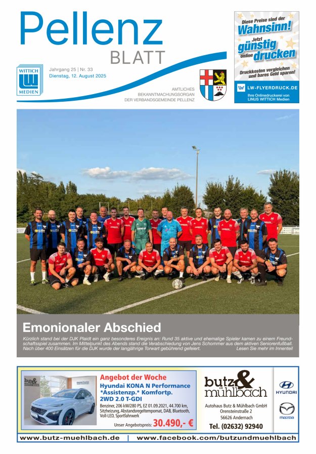 Pellenzblatt Titelblatt 33/2025