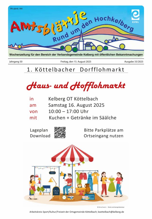 Amtsblättje - Rund um den Hochkelberg Titelblatt 33/2025