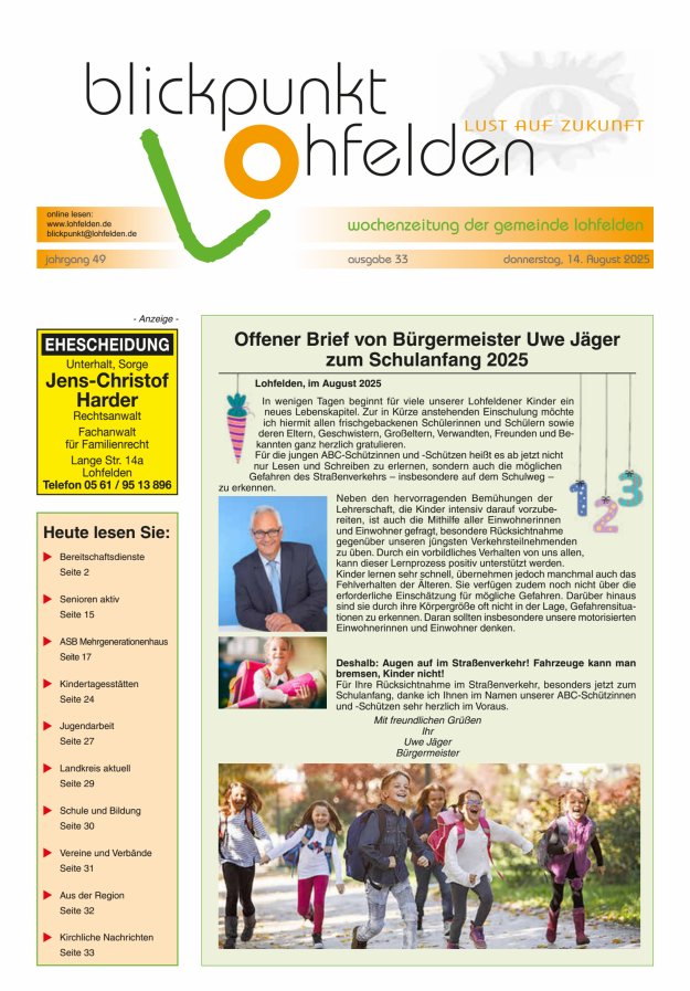 Blickpunkt Lohfelden Titelblatt 33/2025