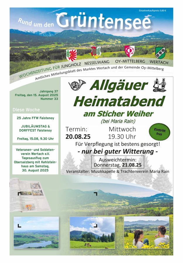Rund um den Grüntensee Titelblatt 33/2025