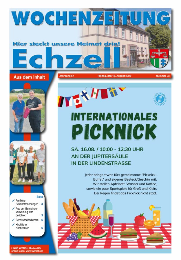 Wochenzeitung für die Gemeinde Echzell Titelblatt 33/2025