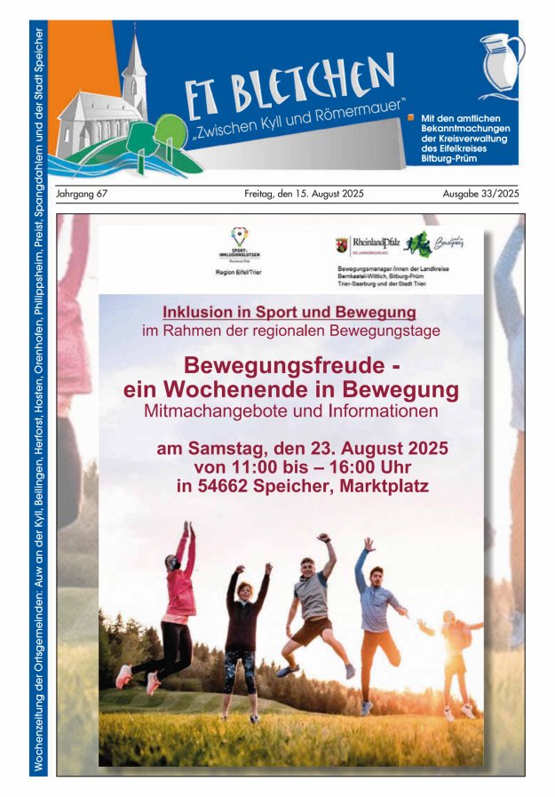 Et Bletchen VG Speicher Titelblatt 33/2025