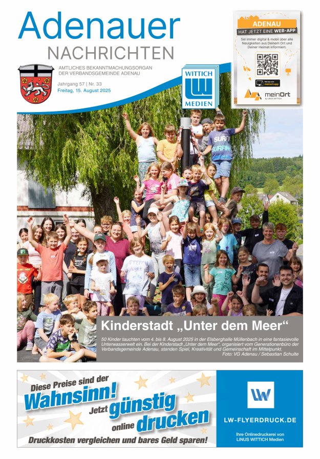 Adenauer Nachrichten Titelblatt 33/2025
