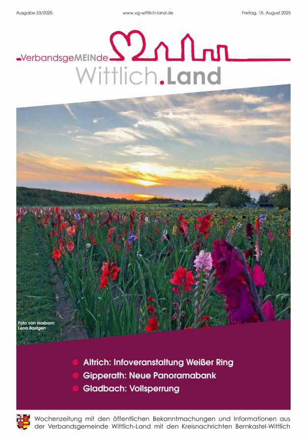 Mein Wittlich.Land Titelblatt 33/2025