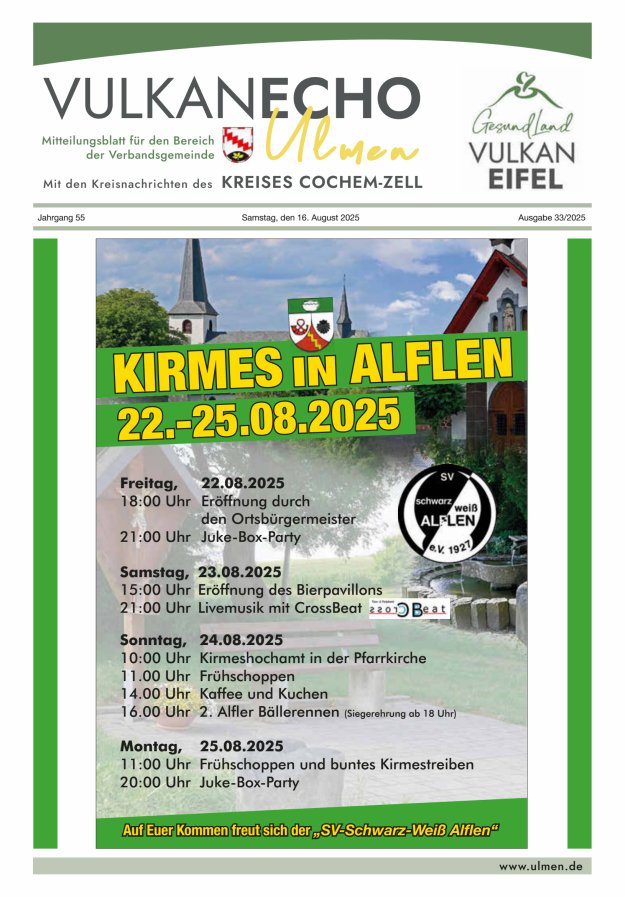 Vulkan Echo VG Ulmen Titelblatt 33/2025