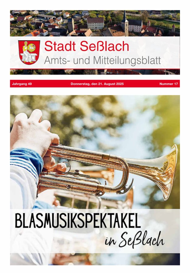 Amts- und Mitteilungsblatt Stadt Seßlach Titelblatt 17/2025
