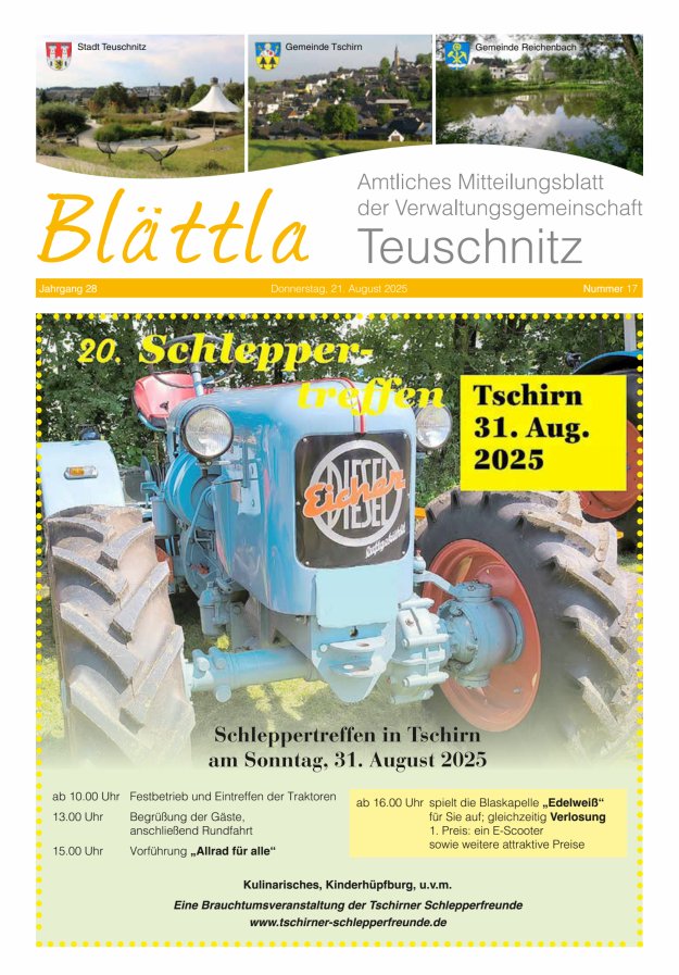 VG-Nachrichten Teuschnitz Titelblatt 17/2025